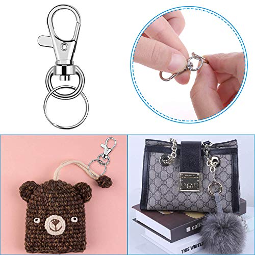 Key Chain Swivel Hooks, Anezus 200pcs Keychain Hardware Metal Swiv...