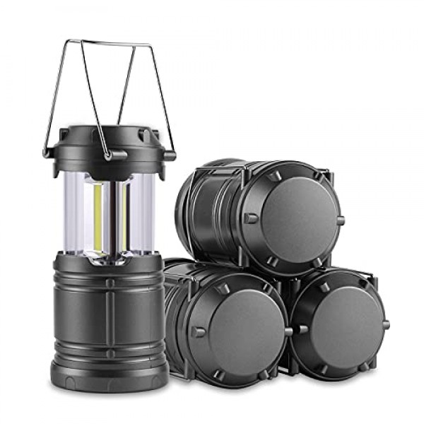 Anfrere Camping Lanterns, 4 Pack Battery Powered Pop Up Hanging La...