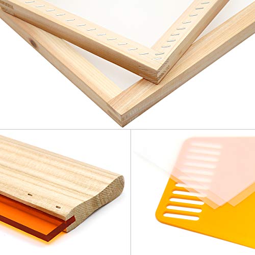 20 Pieces Screen Printing Starter Kit, Angela&Alex 10 x 14 Inch Wo...