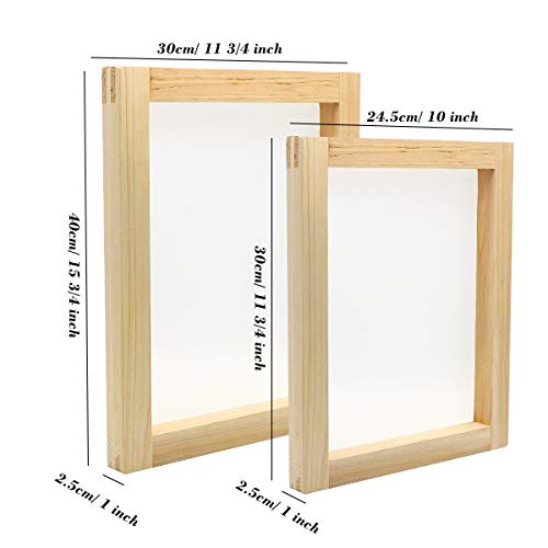 20 Pieces Screen Printing Starter Kit, Angela&Alex 10 x 14 Inch Wo...