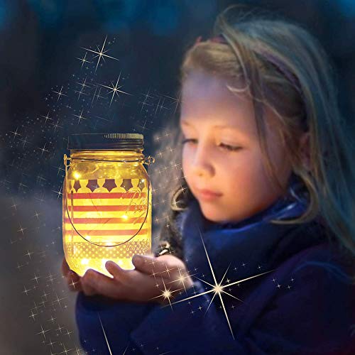 Upgraded Solar Mason Jar Lid Lights, 10 Pack 30 LED Fairy Star Fir...