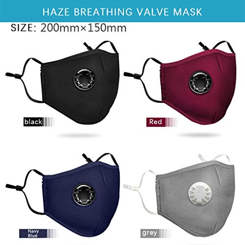 Face Bandanas Cotton with Breathing valve With Activated Carbon Fi...