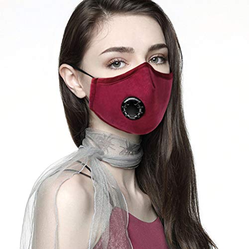Face Bandanas Cotton with Breathing valve With Activated Carbon Fi...