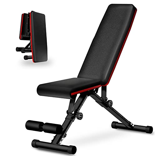 ANHAO Weight Bench, Adjustable Workout Bench for Full Body, Foldab...