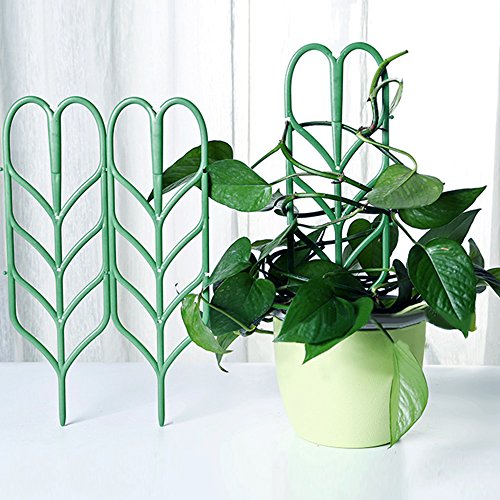 Aniann Garden Trellis for Mini Climbing Plants, Leaf Shape Potted ...