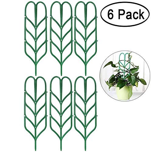 Aniann Garden Trellis for Mini Climbing Plants, Leaf Shape Potted ...