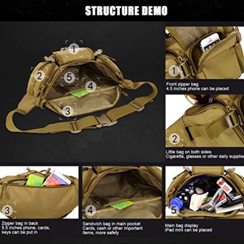 Ankeyeng Tactical Waist Pack Military Fanny Belt Pouch Travel Army...