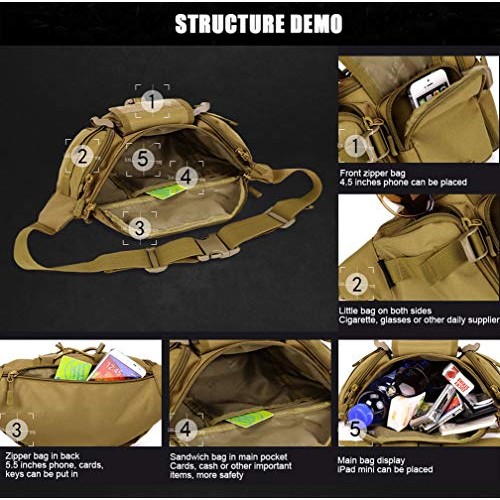 Ankeyeng Tactical Waist Pack Military Fanny Belt Pouch Travel Army...