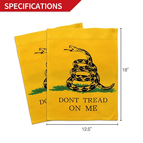 Anley |Double Sided| Premium Garden Flag, Dont Tread On Me Decorat...
