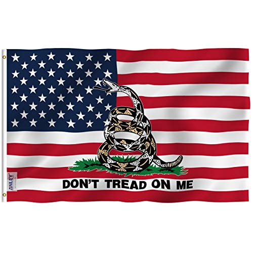 Anley Fly Breeze 3x5 Foot Gadsden American Flag - Vivid Color and ...