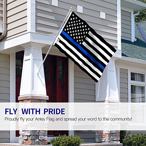 Anley Fly Breeze 3x5 Foot Thin Blue Line USA Flag - Vivid Color an...