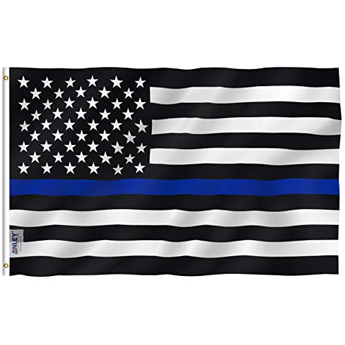 Anley Fly Breeze 3x5 Foot Thin Blue Line USA Flag - Vivid Color an...