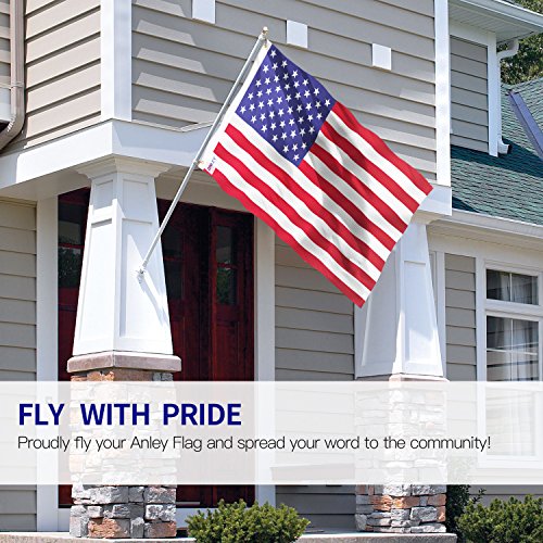 Anley Pack of 2 Fly Breeze 3x5 Foot American US Polyester Flag - V...