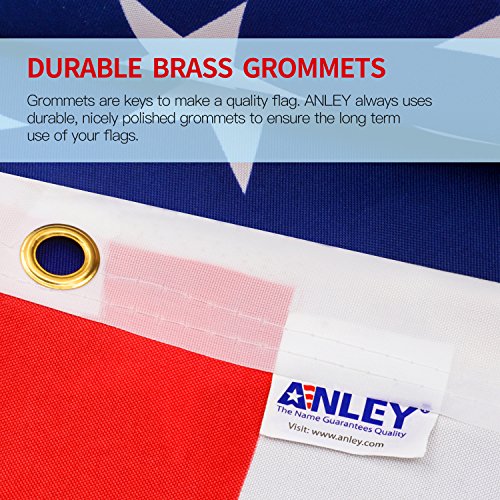 Anley Pack of 2 Fly Breeze 3x5 Foot American US Polyester Flag - V...