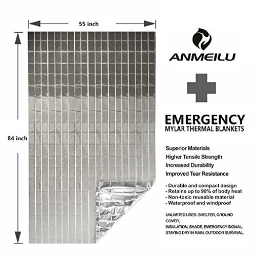 ANMEILU Emergency Mylar Thermal Blankets -Space Blanket Survival k...