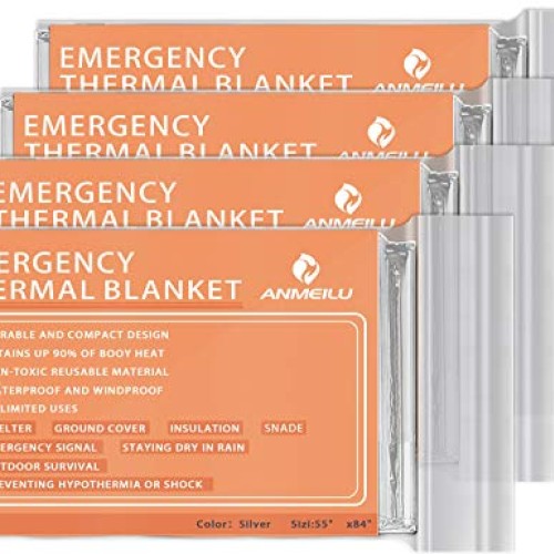 ANMEILU Emergency Mylar Thermal Blankets -Space Blanket Survival k...