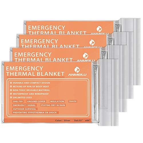ANMEILU Emergency Mylar Thermal Blankets -Space Blanket Survival k...