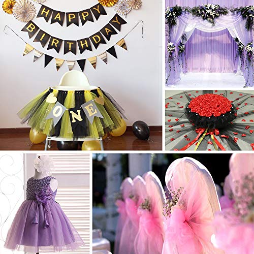 ANMINY 11 Inches x 28 Yards 85ft Organza Roll Sheer Fabric for A...