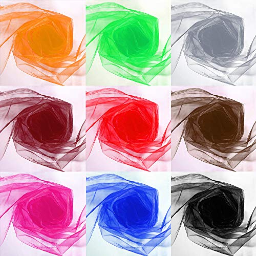 ANMINY 11 Inches x 28 Yards 85ft Organza Roll Sheer Fabric for A...