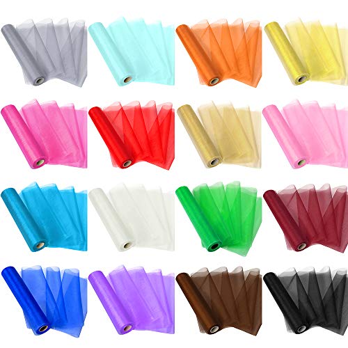 ANMINY 11 Inches x 28 Yards 85ft Organza Roll Sheer Fabric for A...