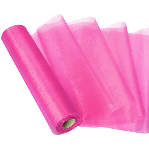 ANMINY 11 Inches x 28 Yards 85ft Organza Roll Sheer Fabric for A...