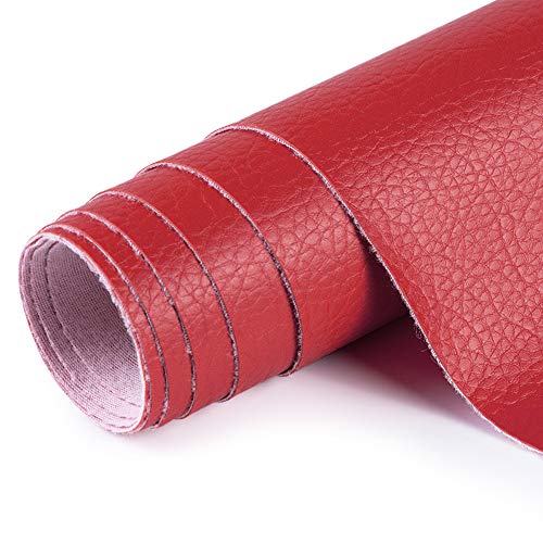 ANMINY Vinyl Faux Leather Fabric Cotton Back for Hand Crafts DIY T...