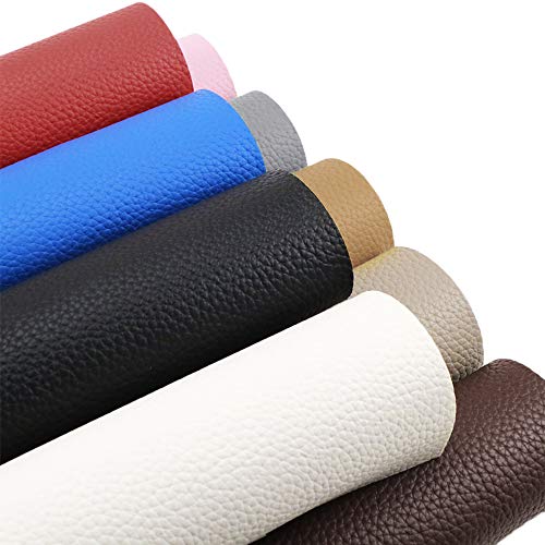 ANMINY Vinyl Faux Leather Fabric Cotton Back for Hand Crafts DIY T...