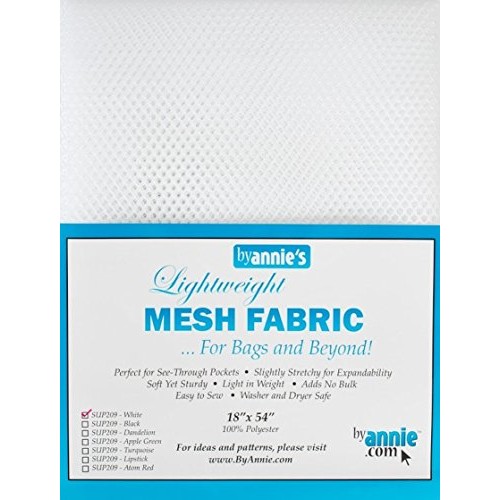 Annie Mesh Fabric Lightweight 18x 54 White, 18 by 54