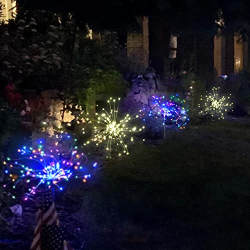 Solar Garden Lights Solar Firework Lights Upgraded 120 LED Solar L...