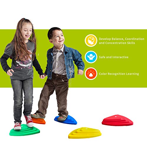 ANSAUCT Stepping Stones for Kids, Balance Stepping Stones River St...