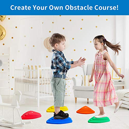 ANSAUCT Stepping Stones for Kids, Balance Stepping Stones River St...