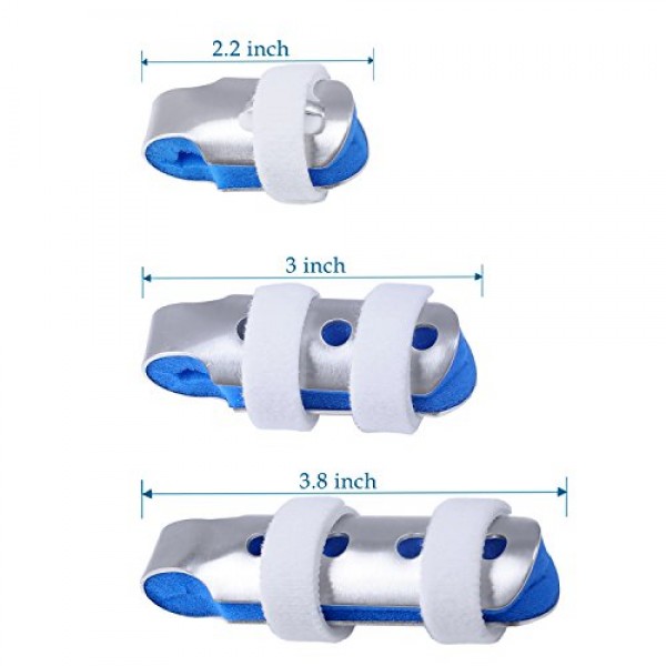 Finger Splints: 3-Size Pack Made for Finger Knuckle Immobilization...