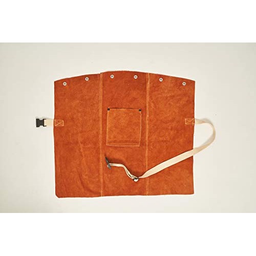 ANTAITHER Split Cowhide Leather Cape Sleeve with a bib apron | Hea...