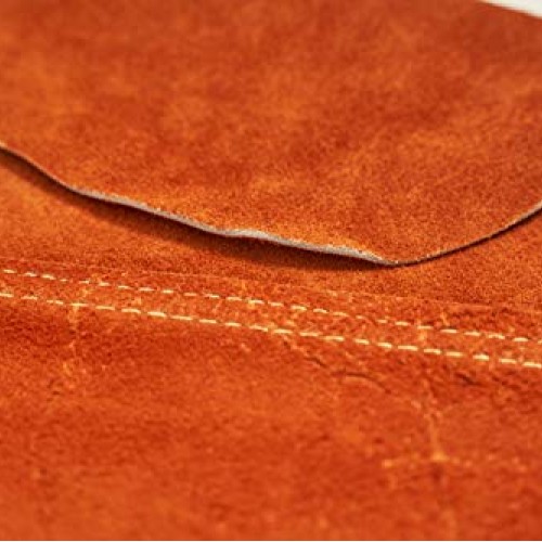 ANTAITHER Split Cowhide Leather Cape Sleeve with a bib apron | Hea...