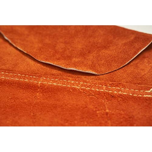 ANTAITHER Split Cowhide Leather Cape Sleeve with a bib apron | Hea...