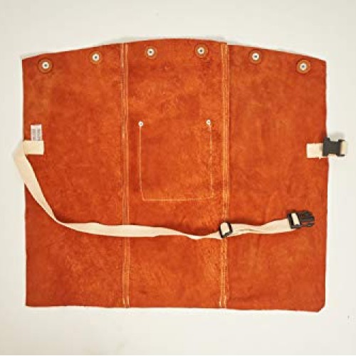 ANTAITHER Split Cowhide Leather Cape Sleeve with a bib apron | Hea...