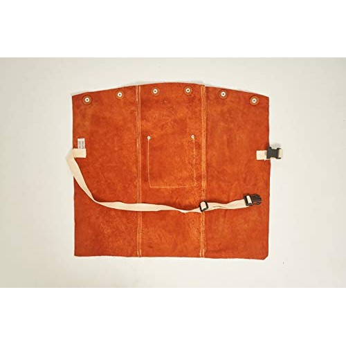 ANTAITHER Split Cowhide Leather Cape Sleeve with a bib apron | Hea...