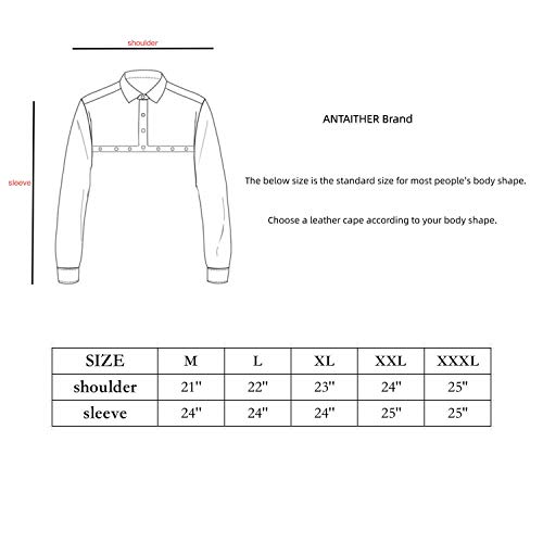 ANTAITHER Split Cowhide Leather Cape Sleeve with a bib apron | Hea...