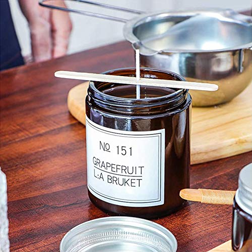 Bulk Candle Wicks 100 Pcs 6 inch with 60Pcs Candle Wick Stickers a...