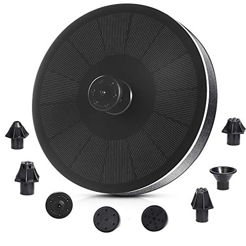Solar Fountain 3W Storage Battery Solar Powered Fountain,8-in-1 No...