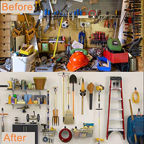 AOBEN Garage Hooks,24Pack Heavy Duty Garage Hanger Organizer Anti-...