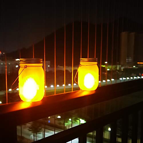 Solar Flame Torch Lanterns Lights,6-Pack Flickering Flame Solar Po...