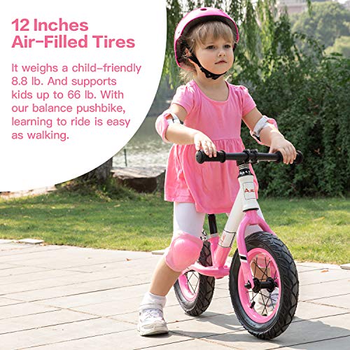 AODI Kids Balance Bike, No Pedal Toddler Bike with Adjustable Seat...