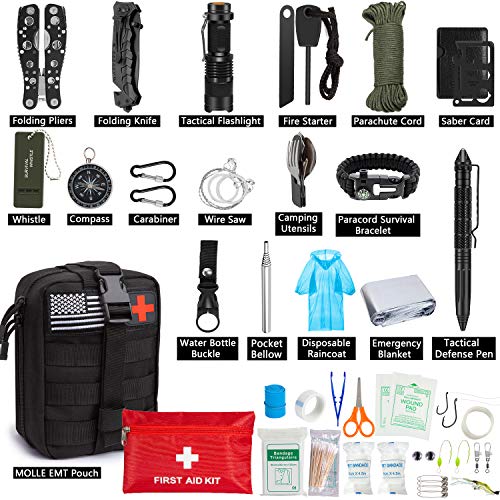 Emergency Survival Kit 47 in 1 Professional Survival Gear ...