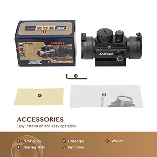 AOMEKIE Airsoft Red Dot Sight Scope Reflex Sight Rifle Scope 30mm ...