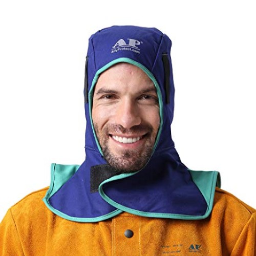 ALLYPROTECT Blue Flame Retardant cotton welding hood for welder he...