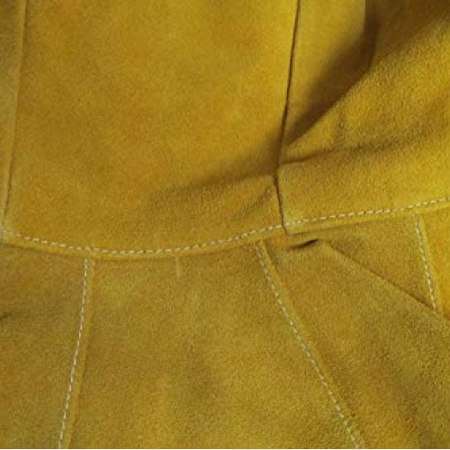 AP-3000Y golden cowhide split leather welding hood with 20cm neck ...