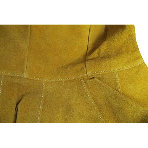 AP-3000Y golden cowhide split leather welding hood with 20cm neck ...