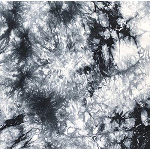 60” Bamboo Spandex Stretch Tie Dyed Black & White Cloud Apparel Kn...
