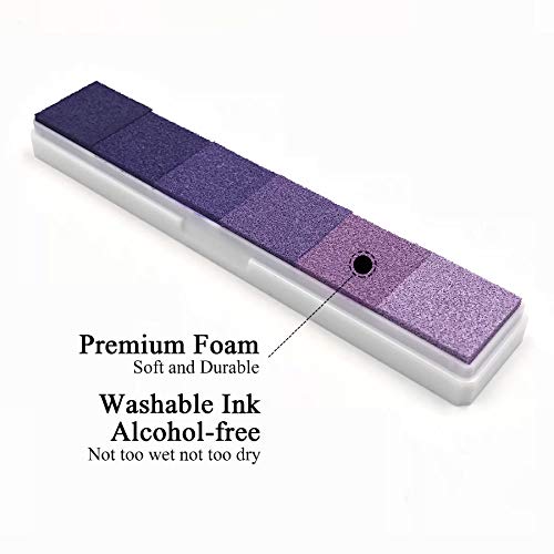 Aphlos Craft Ink Pad Stamps DIY Color, 36 Colors Rainbow Finger In...